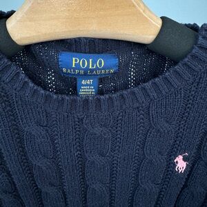 Polo by Ralph Lauren Navy Cable Knit Sweater